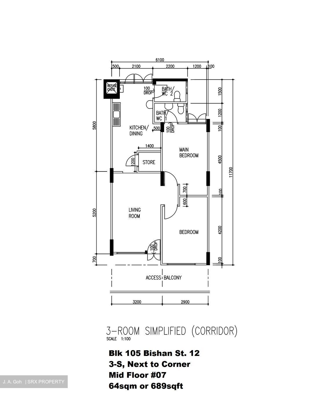 Blk 105 Bishan View (Bishan), HDB 3 Rooms #565679991